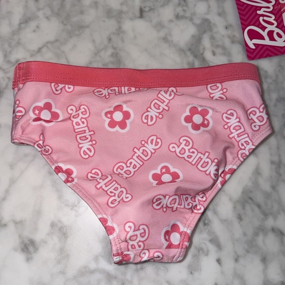 NWT Barbie Floral Pink Kids Rashguard Swim Set 3T - Picture 6 of 12